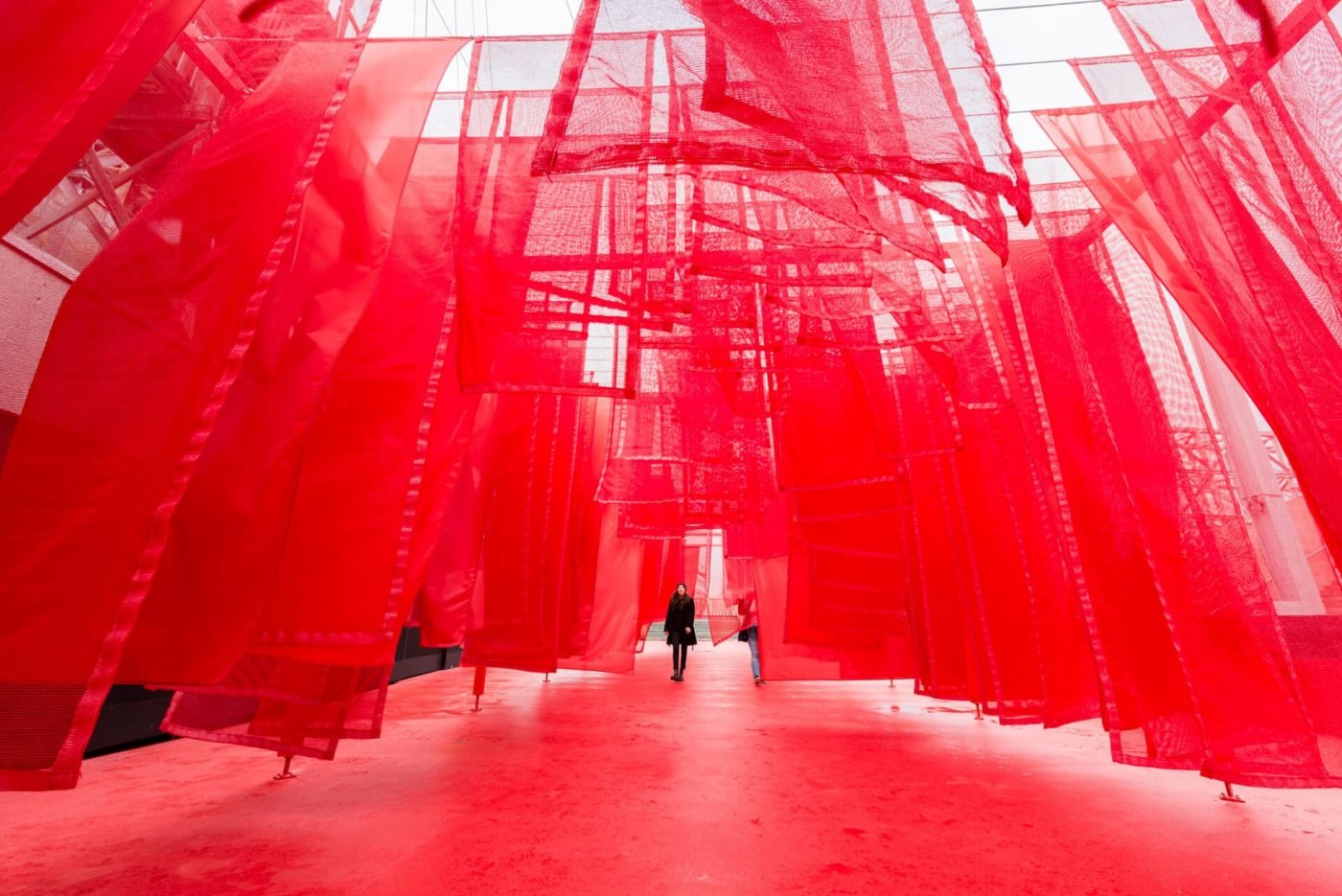 Red Rooftop Provides Calm Space For Reflection Pop Up City