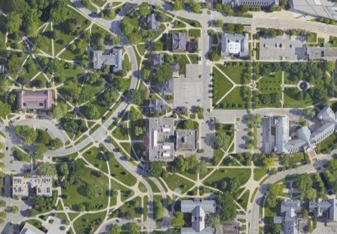 Elephant paths on Michigan State University's campus
