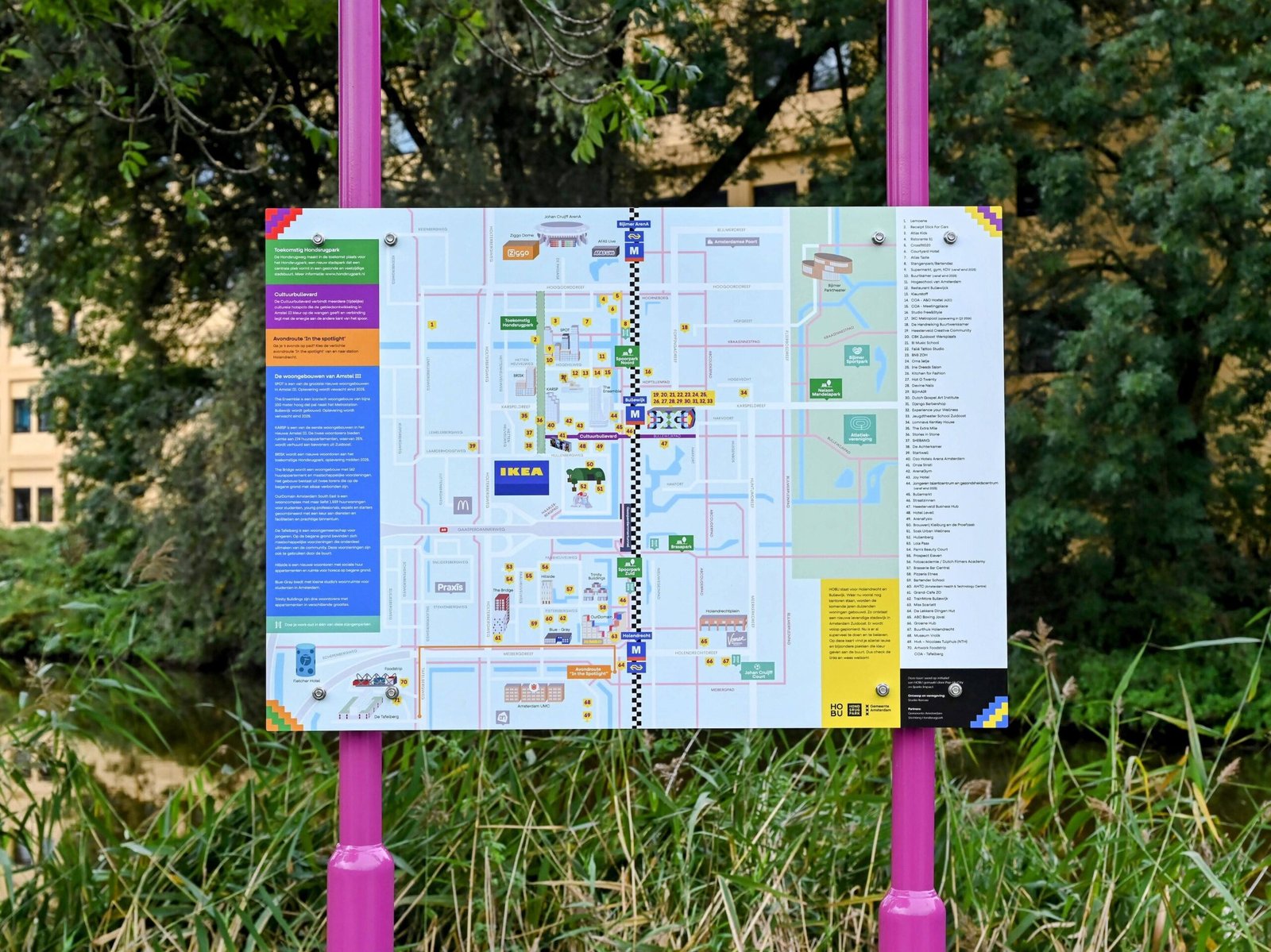 Flexible wayfinding for placemaking in Amsterdam